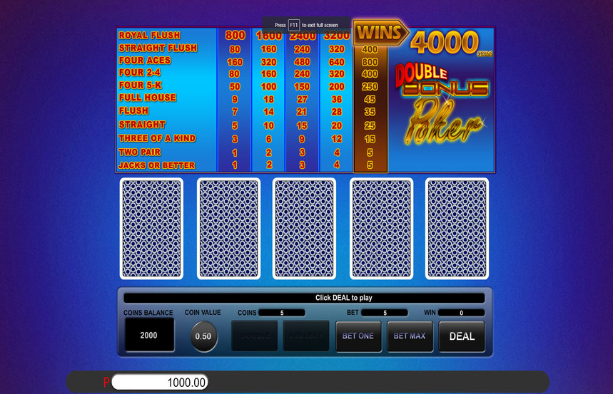 Saucify Double Bonus Poker
