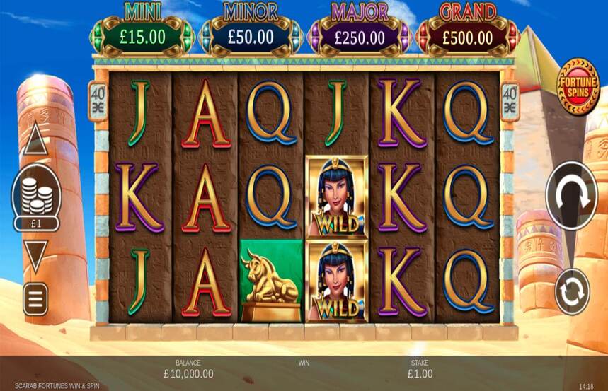 Scarab Fortunes Win Spin