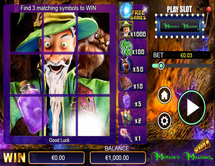 Scratch Merlins Millions
