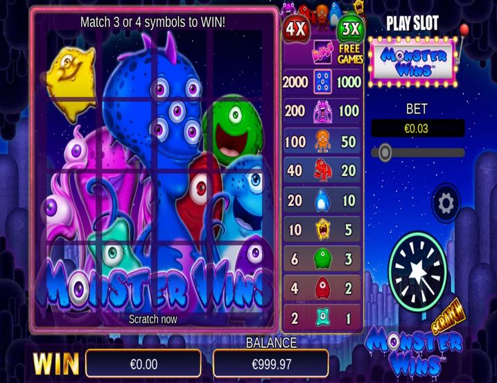 Scratch Monster Wins