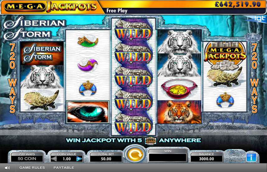 Siberian Storm Mega Jackpots