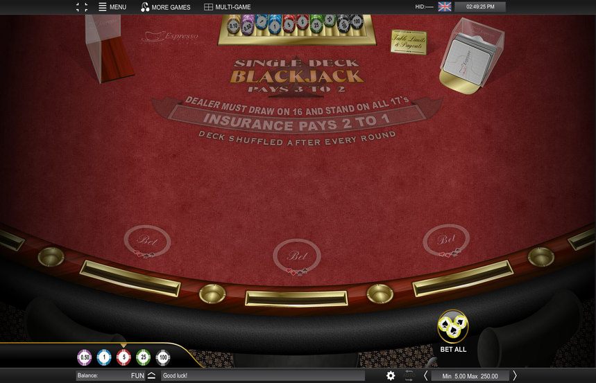 Single Deck BJ