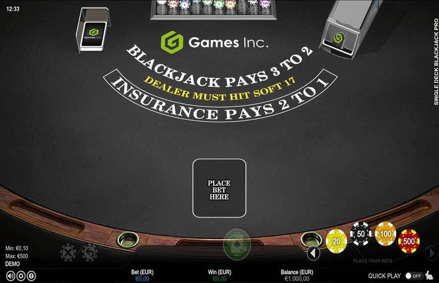 Single Deck Blackjack Pro