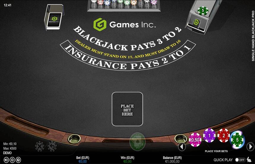 Single Hand Blackjack Pro