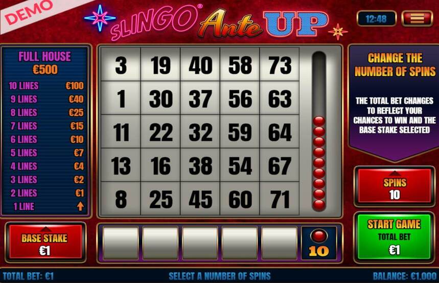 Slingo Ante Up