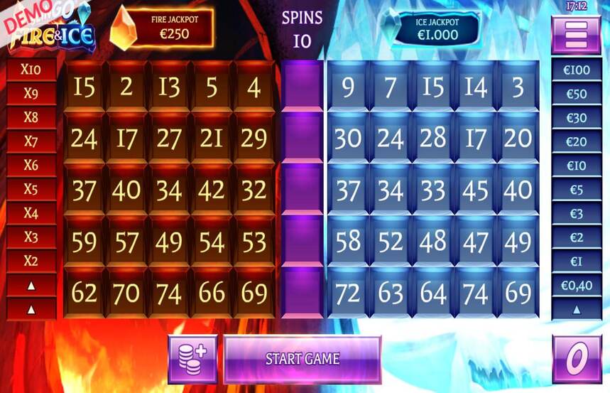 Slingo Fire and Ice