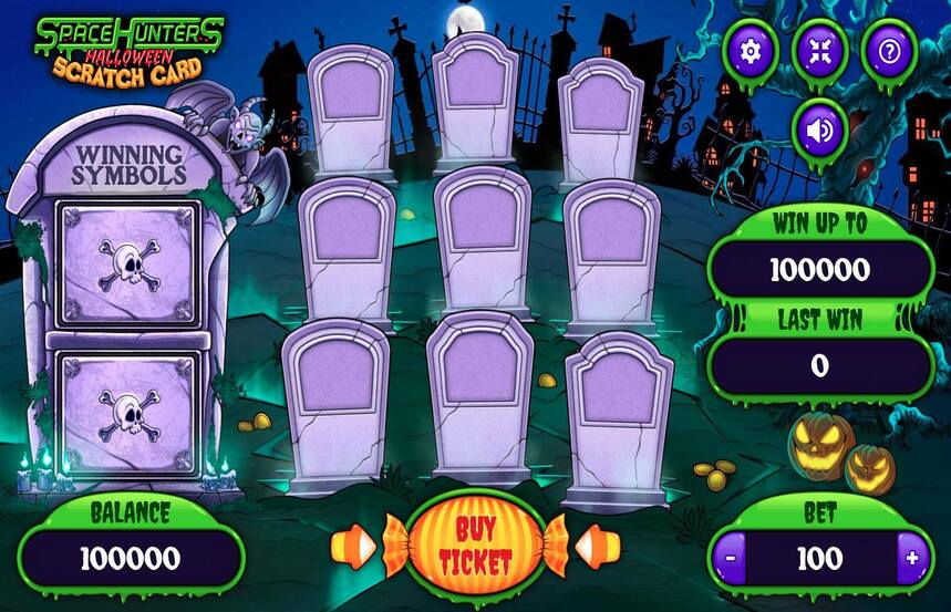 Space Hunters Halloween Scratch Cards