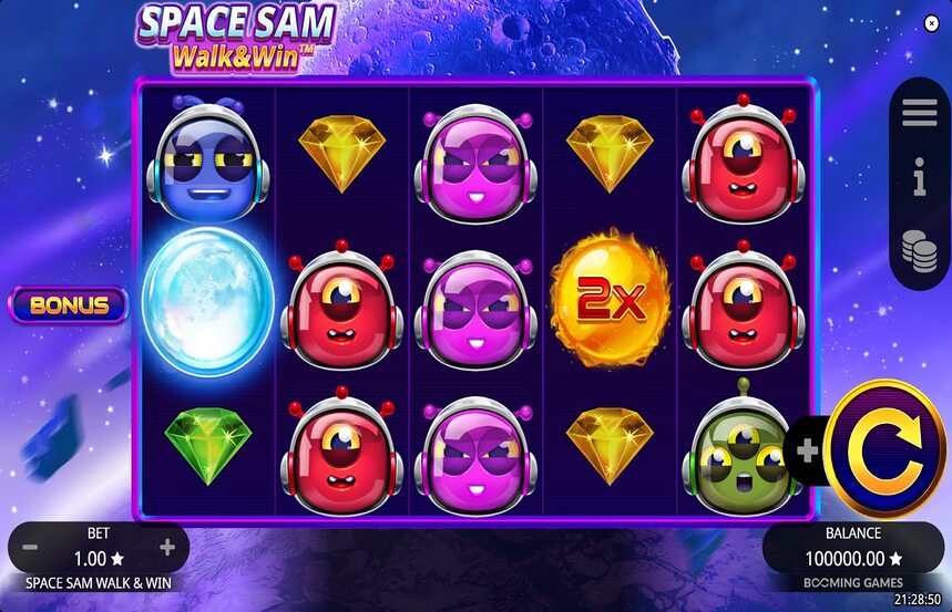 Space Sam Walk and Win