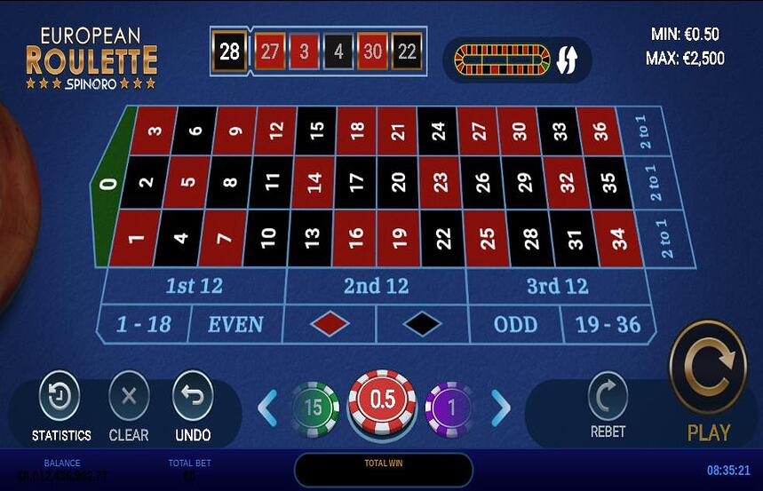 Spinoro European Roulette