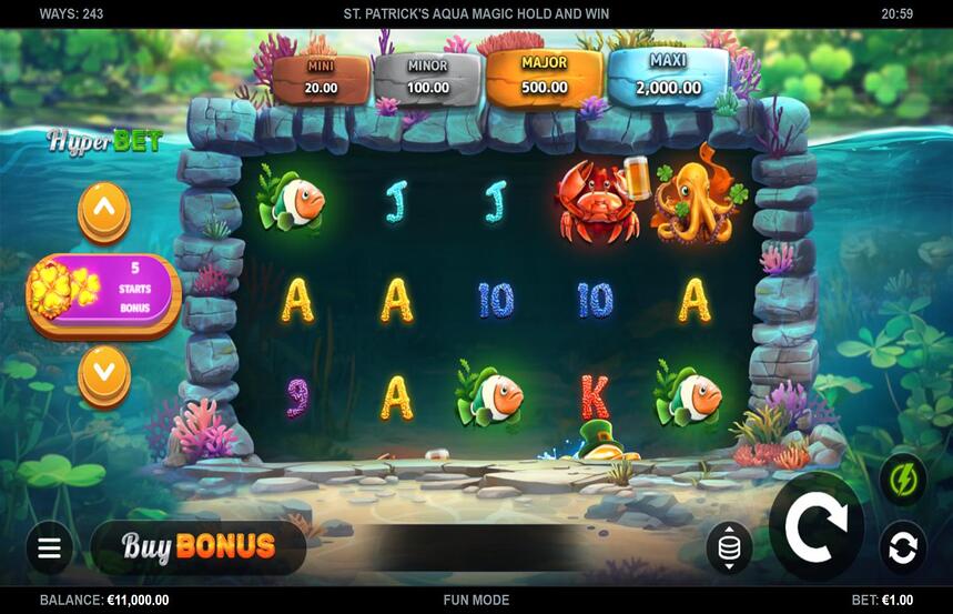 St Patricks Aqua Magic Hold and Win