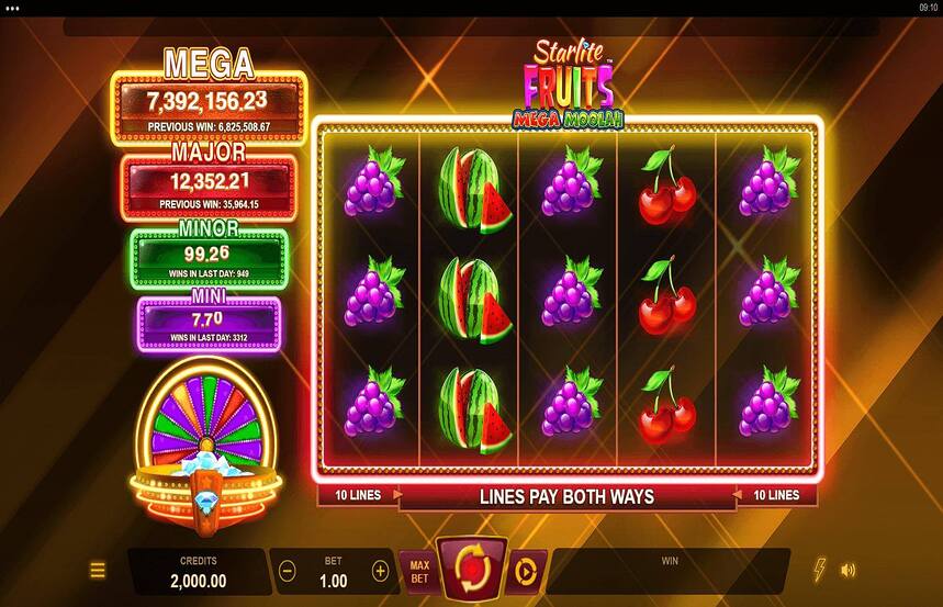Starlite Fruits MEGA MOOLAH