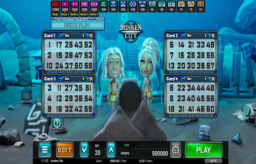 Sunken City Bingo