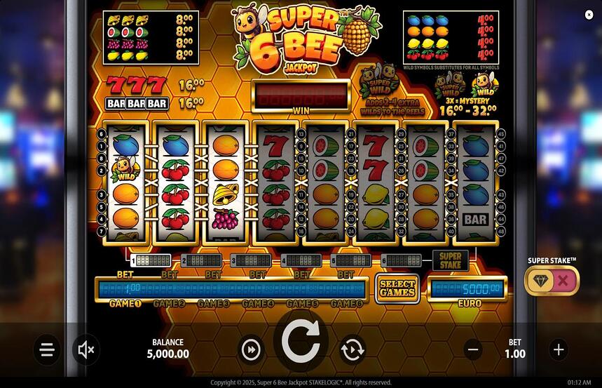 Super 6 Bee Jackpot
