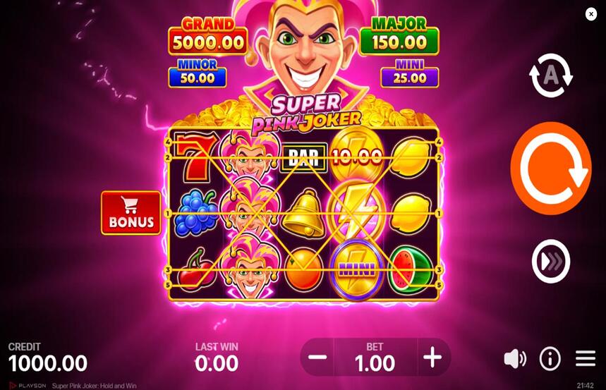 Super Pink Joker Hold and Win