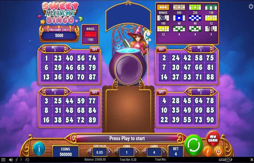 Sweet Alchemy Bingo