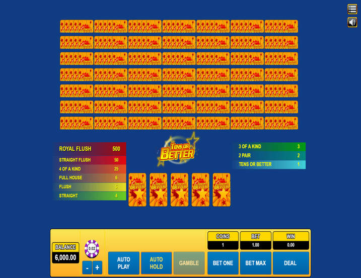 Tens or Better 50 Hand
