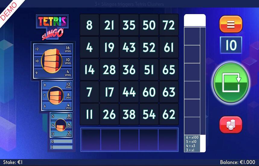 Tetris Slingo