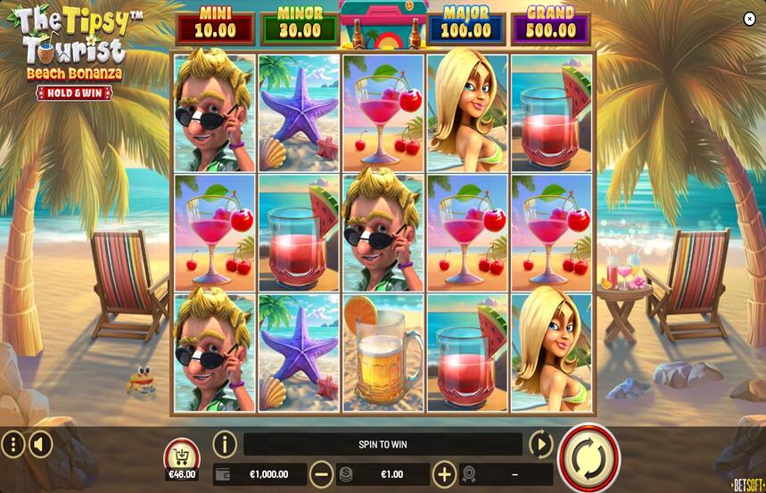 The Tipsy Tourist Beach Bonanza Hold and Win
