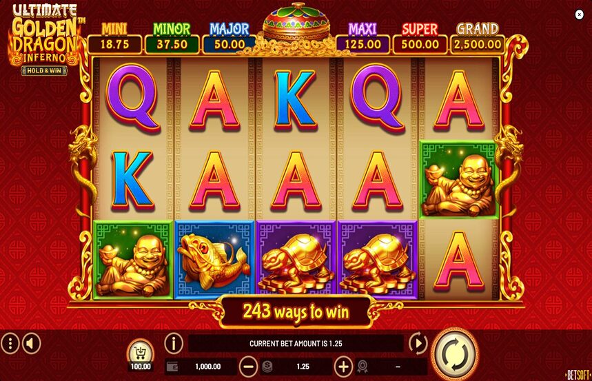 Ultimate Golden Dragon Inferno Hold and Win