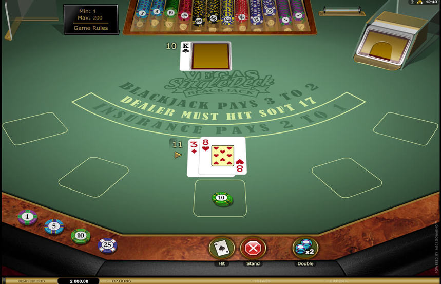 Vegas Single Deck Blackjack Gold