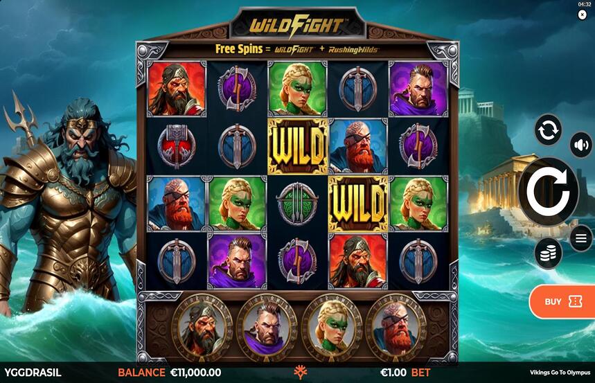 Vikings Go To Olympus WildFight RushingWilds