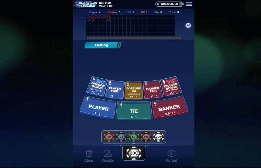 Virtual Dragon Bonus Baccarat
