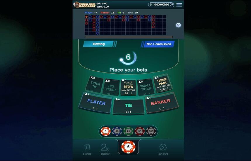 Virtual Tiger Baccarat