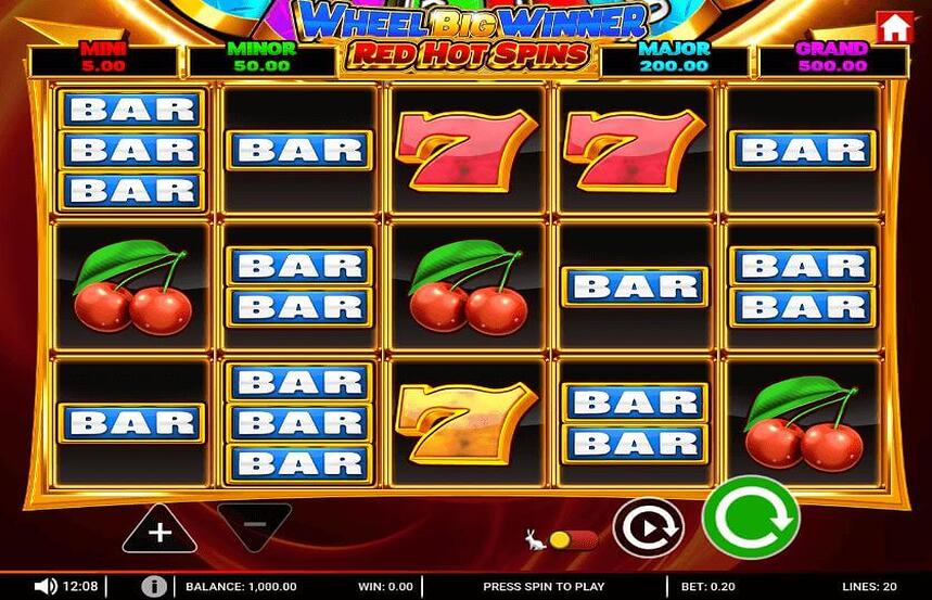 Wheel Big Winner Red Hot Spins