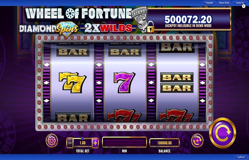 Wheel of Fortune Diamond Spins 2x Wilds