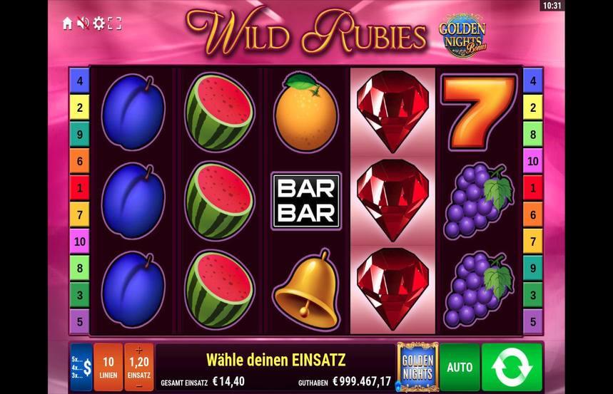 Wild Rubies Golden Nights